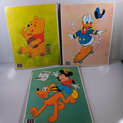 Three vintage 1979 Disney Children's puzzles - complete