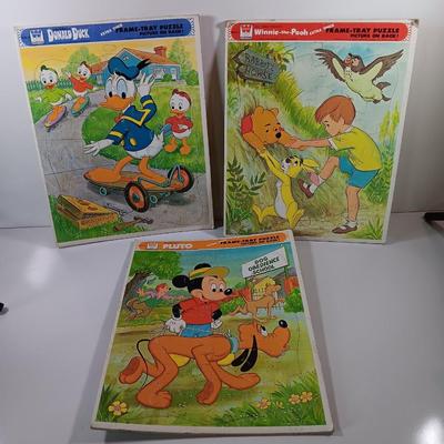 Three vintage 1979 Disney Children's puzzles - complete