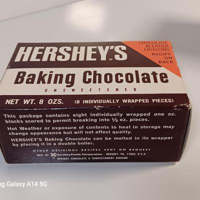 Vintage Hershy's box with Vintage Barnum's butter box in excellent condition