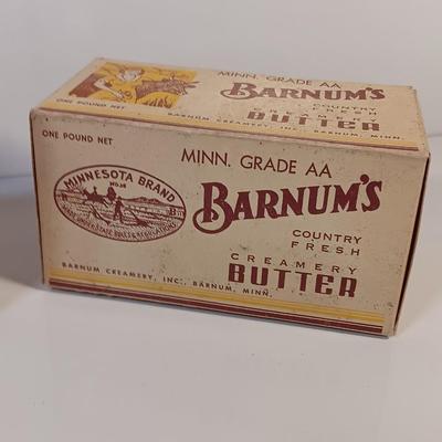 Vintage Hershy's box with Vintage Barnum's butter box in excellent condition