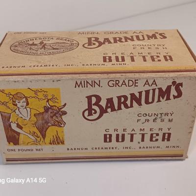 Vintage Hershy's box with Vintage Barnum's butter box in excellent condition