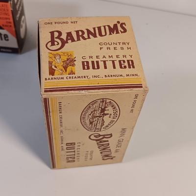 Vintage Hershy's box with Vintage Barnum's butter box in excellent condition