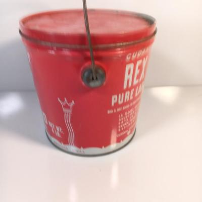Vintage empty Cudahy REX pure Lard tin