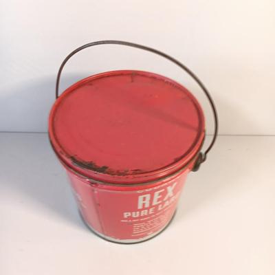 Vintage empty Cudahy REX pure Lard tin