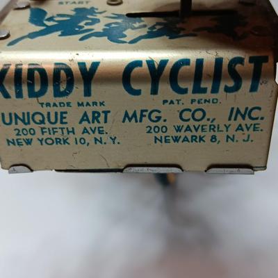 Antique Kiddy Cyclist Tin Wind Up Toy