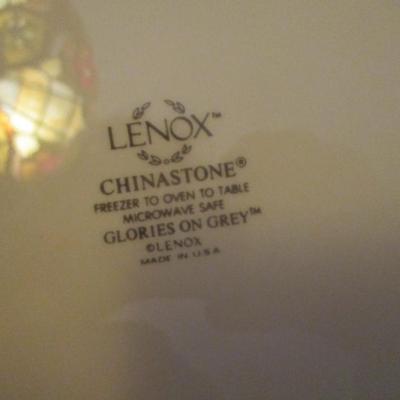 Lenox Chinastone Serving Set Glories On Grey - B