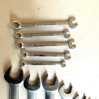 G1976 Large Lot of Craftsman Open End Crescent Wrenches