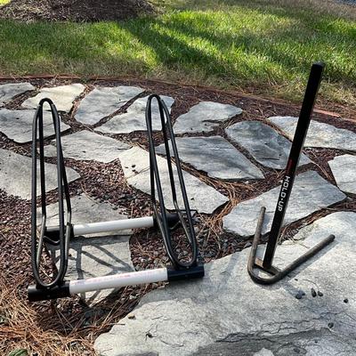 G1988 Lot of Two Metal Bike Racks