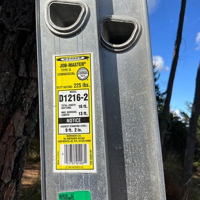 G1989 Large 16' Werner Aluminum Extension Ladder
