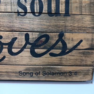 Slat wood wall art " I have found the One whom my soul loves.