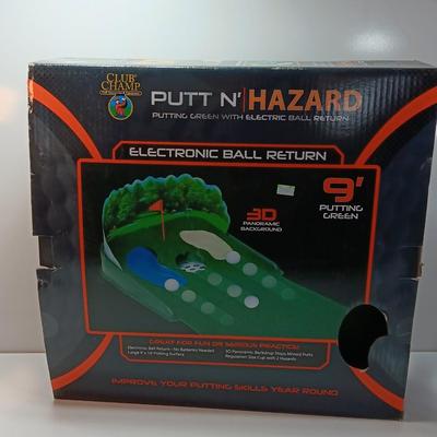 Club Champ Putt n' Hazard 9 foot Putting green with Electric ball return.