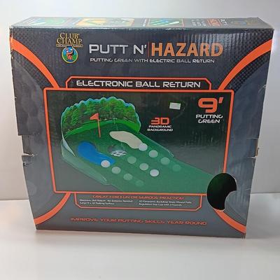 Club Champ Putt n' Hazard 9 foot Putting green with Electric ball return.