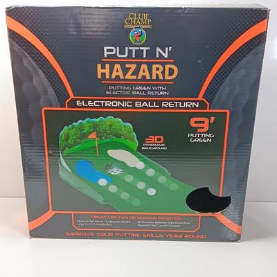 Club Champ Putt n' Hazard 9 foot Putting green with Electric ball return.