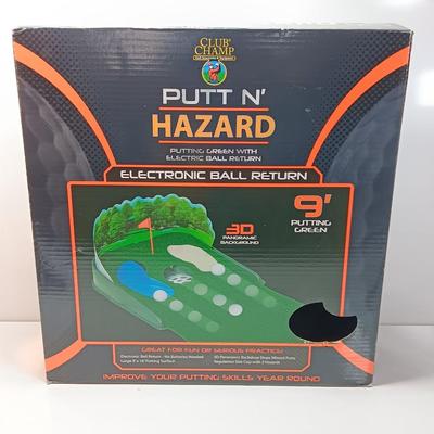 Club Champ Putt n' Hazard 9 foot Putting green with Electric ball return.