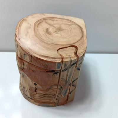 Signed Aspen wood puzzle stow away box with 12" All My Love All my life sign.