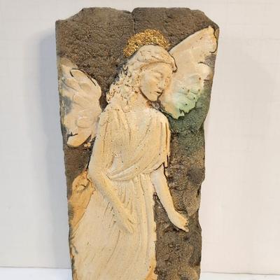 Lot #14  Contemporary Garden Plaque - Angel - signed