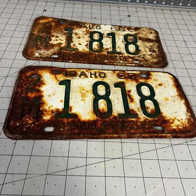 Pair of 1966 IDAHO License Plates