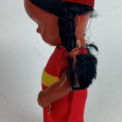 vintage NATIVE AMERICAN CHARACTER DOLLS pair 1950s 