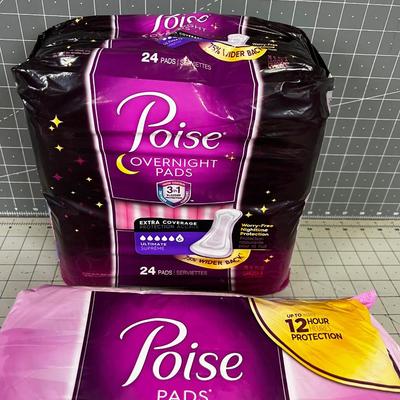 2 Packages of  Pose Over Night Pads 