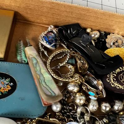 Another Big Old Tray of Costume Jewelry: Necklaces, Glasses and watches