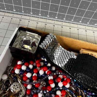 Tray of Jewels and Accessories 