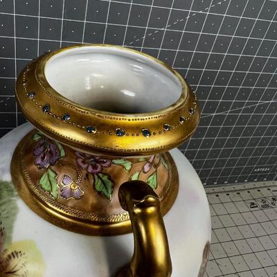 Antique Hand Painted Nippon Vase or JardiniÃ¨re Large