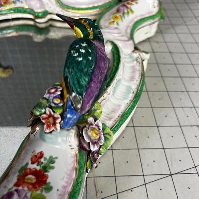 Antique Meissen Cherub Mirrored Sconce Circa 1870