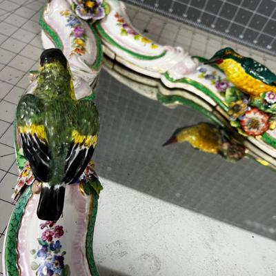 Antique Meissen Cherub Mirrored Sconce Circa 1870