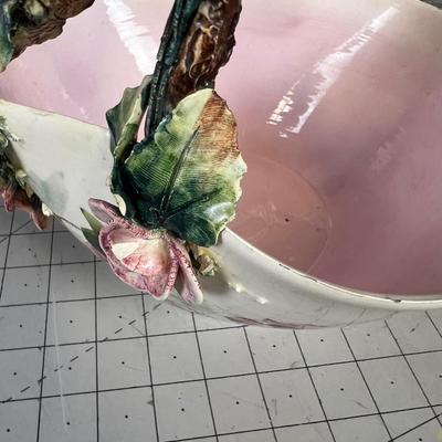 Capodimonte Floral Brides Basket INCREDIBLE!!!! Circa 1930's 