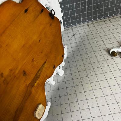 FLORAL Dresden Mirror with Candle Holders. 