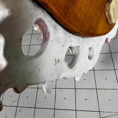 FLORAL Dresden Mirror with Candle Holders. 