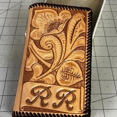 Hand Tooled Leather Pocket Valet 