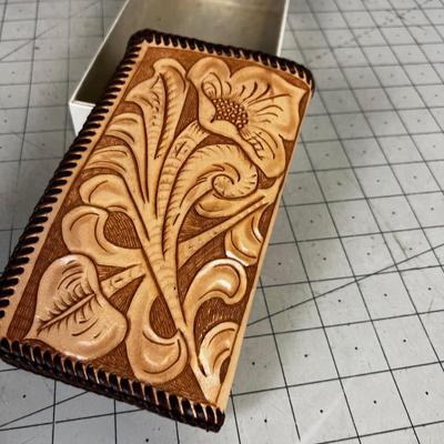 Hand Tooled Leather Pocket Valet 
