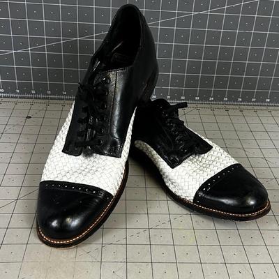 STACY -ADAMS Black & White Oxfords
