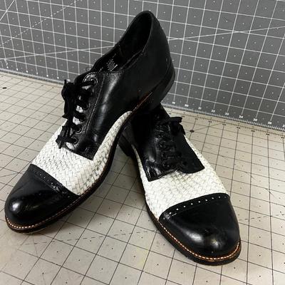 STACY -ADAMS Black & White Oxfords
