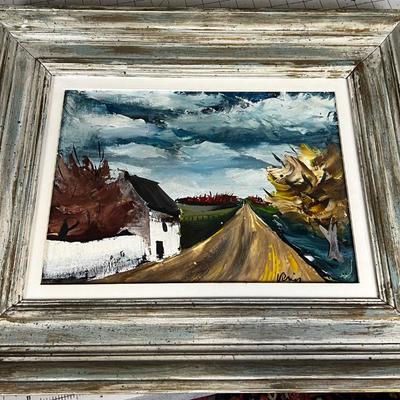 Original Oil by  MAURICE VERRIER, The Long Road