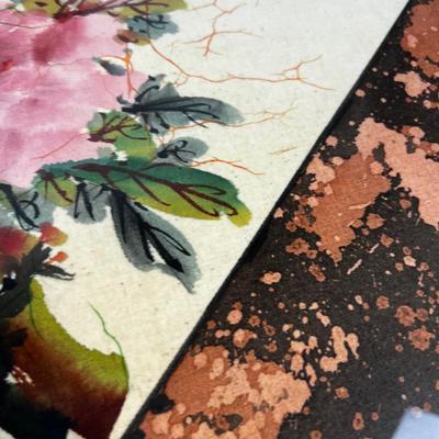 Asian Painting on Fabric,  Fan Shaped