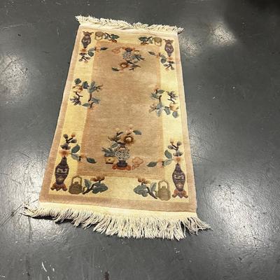 Hand Woven Chinese Rug Cream & Taupe Colors 