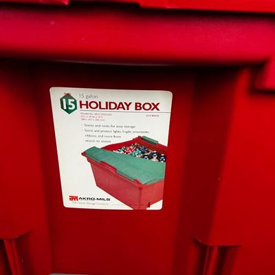 (3) 15 Gallon Holiday Storage (Green & Red) Storage Tubes 