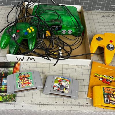 Nintendo 64 Game Console With Games and Controllers 