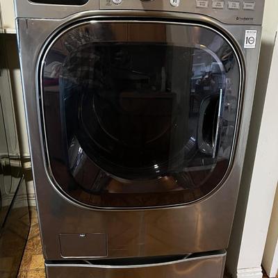 LG Front Load Washer, On the Pedestal Drawer GRAY 