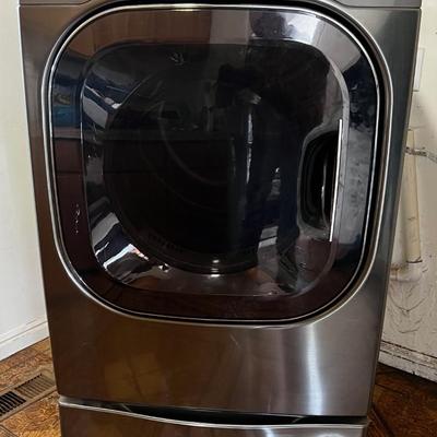 LG Front Load Electric Dryer,  On the Pedestal Drawer GRAY 