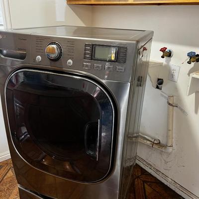 LG Front Load Electric Dryer,  On the Pedestal Drawer GRAY 