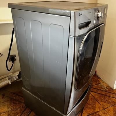 LG Front Load Electric Dryer,  On the Pedestal Drawer GRAY 
