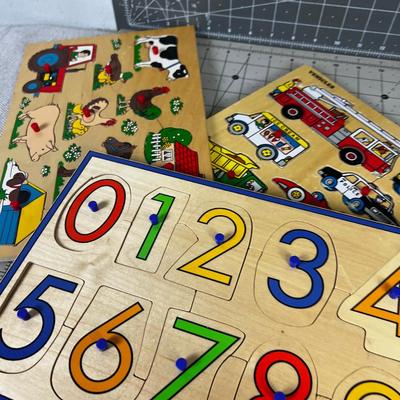 VINTAGE Tray Puzzles; Sesame Street, Play Skol Hey, Hey Diddle Diddle etc. LOTS 