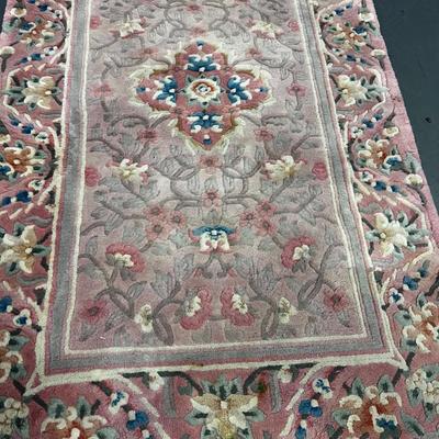 Chinese Dusty Rose Rug Hand Knotted