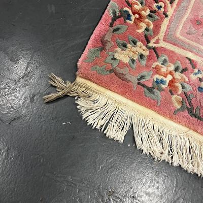 Chinese Dusty Rose Rug Hand Knotted