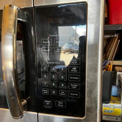 GE Stainless Steel Microwave Oven Over the Stove