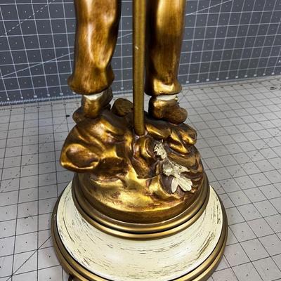 Cast Metal Lamp, Hollywood Regency Style