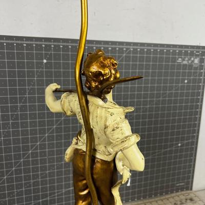 Cast Metal Lamp, Hollywood Regency Style